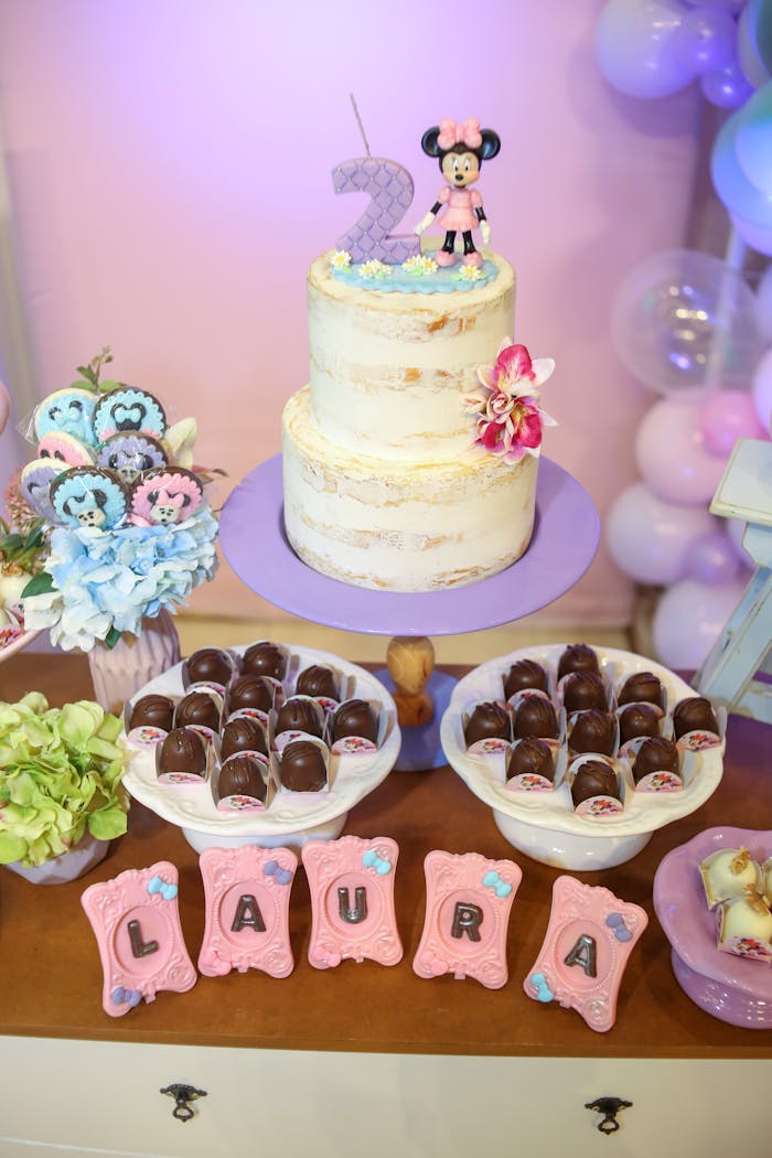 who-we-are A vibrant birthday celebration setup with cake and desserts in pastel tones.